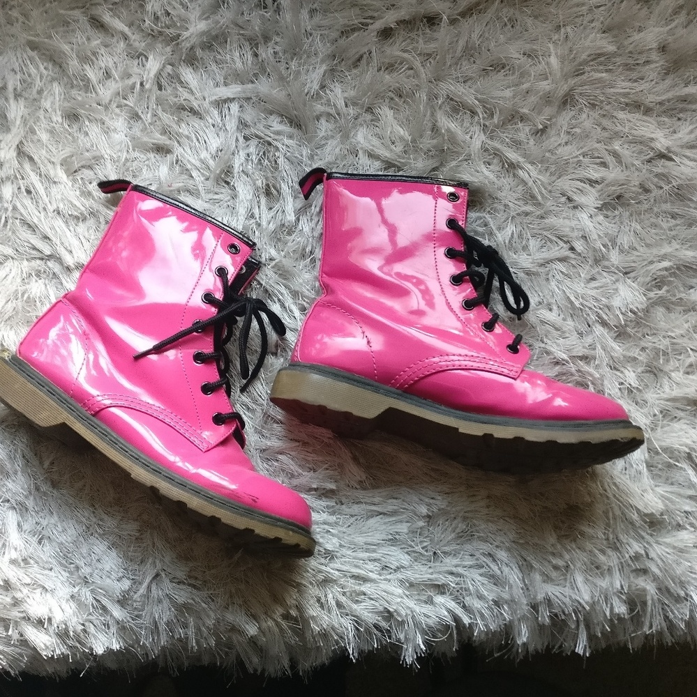 No Boundaries Hot Pink Combat Boots